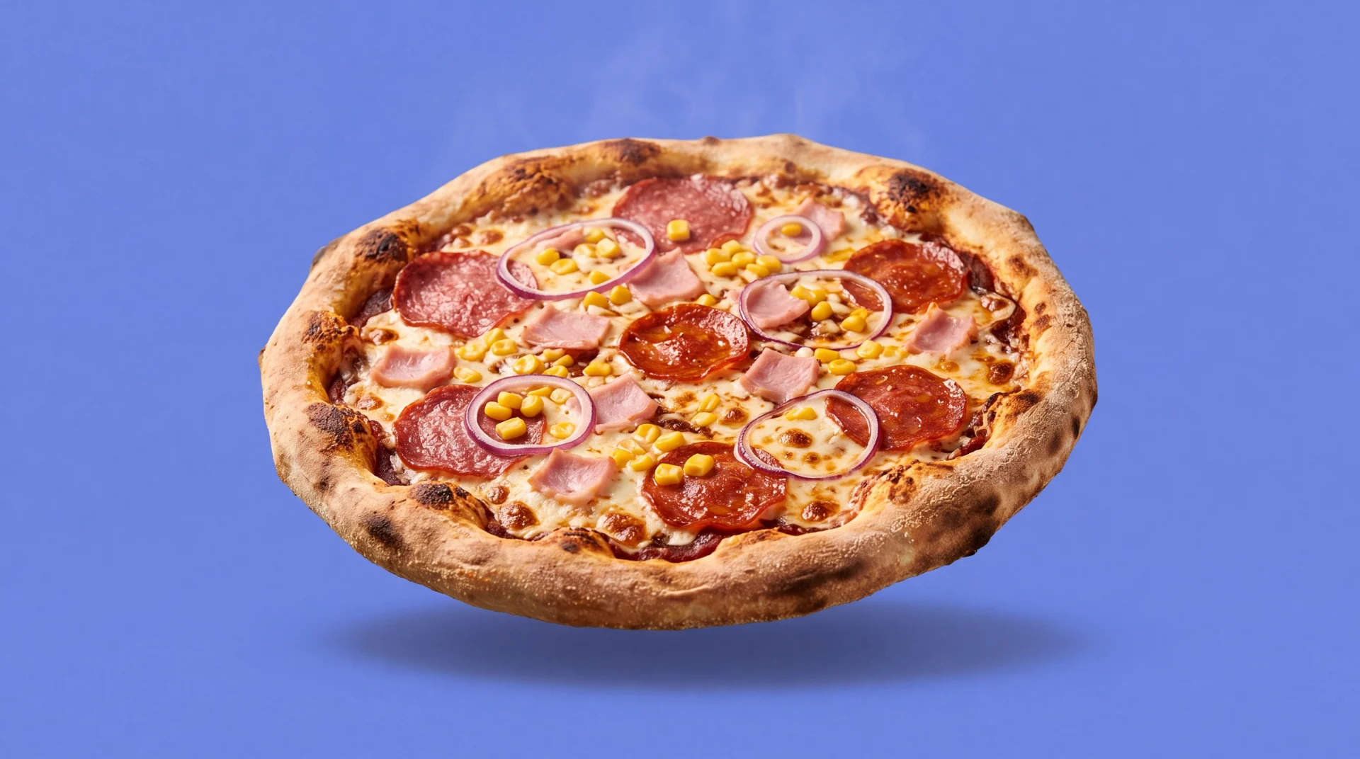 Fertig gebackene Pizza