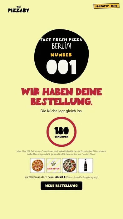Bestell Terminal: deine Bestellnummer
